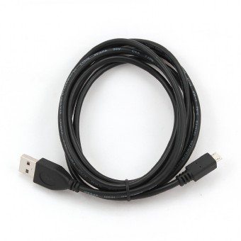 Kabel USB A-B micro, 1m, 2.0, černý, high quality - obrázek produktu