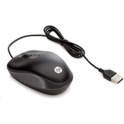 HP Travel Mouse/ Cestovní/ Optická/ Drátová USB/ Černá - obrázek produktu