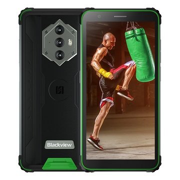 iGET Blackview GBV6600 Green odolný telefon, 5,7" HD+ IPS, 4GB+64GB, DualSIM, 4G, 8580 mAh, NFC - obrázek produktu