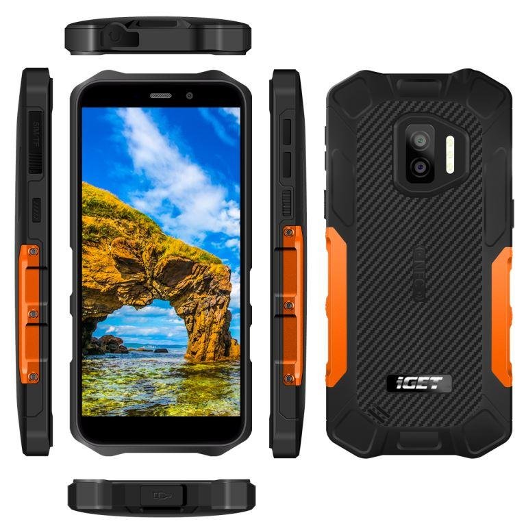 iGET WP12 Pro Orange odolný telefon, 5,5" HD+IPS, 4GB+64GB, 4000 mAh, Android 11, MIL-STD-810G - obrázek č. 2