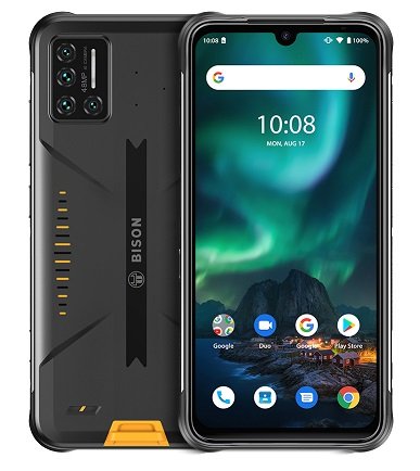 Umidigi Bison Yellow odolný telefon, 6,3" FHD+, 6GB + 128GB, IP68, IP69K, 48 Mpx Sony, Android 10 - obrázek produktu
