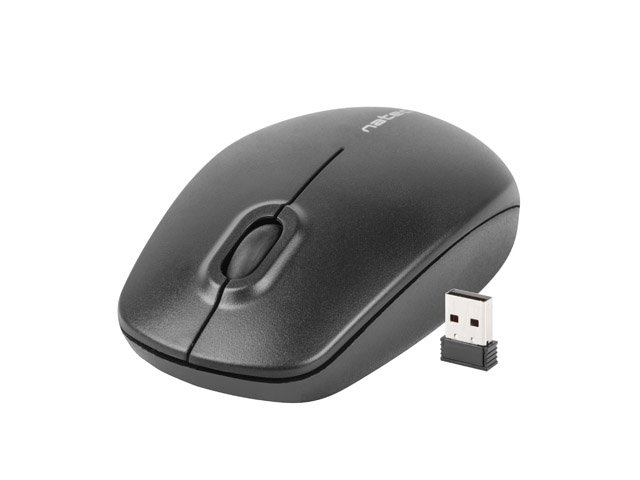 Natec optická myš MERLIN/ 1600 DPI/ Kancelářská/ Optická/ Drátová USB/ Černá - obrázek č. 1