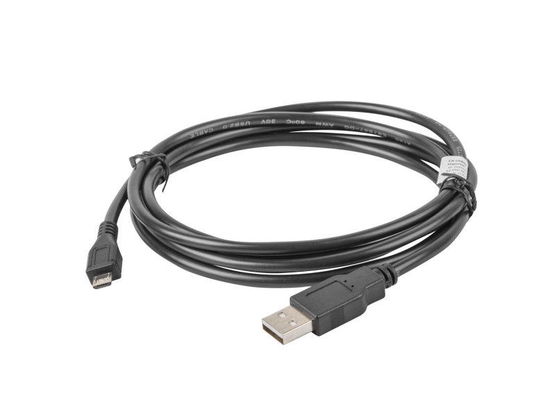 LANBERG Kabel USB 2.0 AM/ Micro, 1,8m, černý - obrázek č. 1