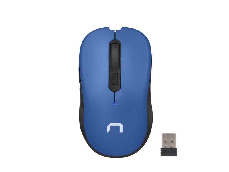 Natec optická myš ROBIN/ Cestovní/ Optická/ 1 600 DPI/ Bezdrátová USB/ Modrá - obrázek produktu