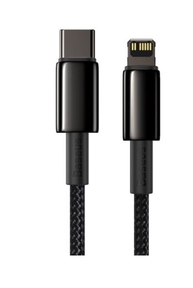 Baseus CATLWJ-01 Tungsten Gold Fast Charge Kabel USB-C to Lightning 20W 1m Black - obrázek č. 2
