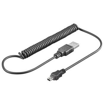 PremiumCord Kabel USB 2.0, A-B mini 1.5m - kroucený 50cm až 150cm - obrázek produktu