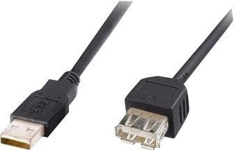 PremiumCord USB 2.0 kabel prodlužovací, A-A, 5m, č - obrázek produktu