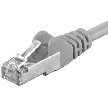 Premiumcord Patch kabel CAT6a S-FTP, RJ45-RJ45, AWG 26/ 7 15m, šedá - obrázek produktu