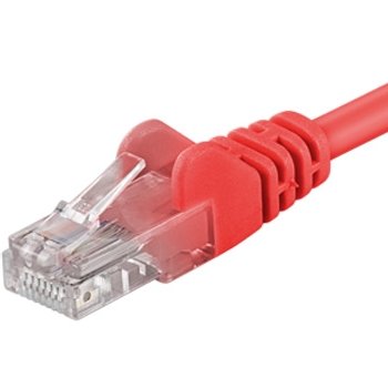 PremiumCord Patch kabel UTP RJ45-RJ45 CAT6 0.5m červená - obrázek produktu
