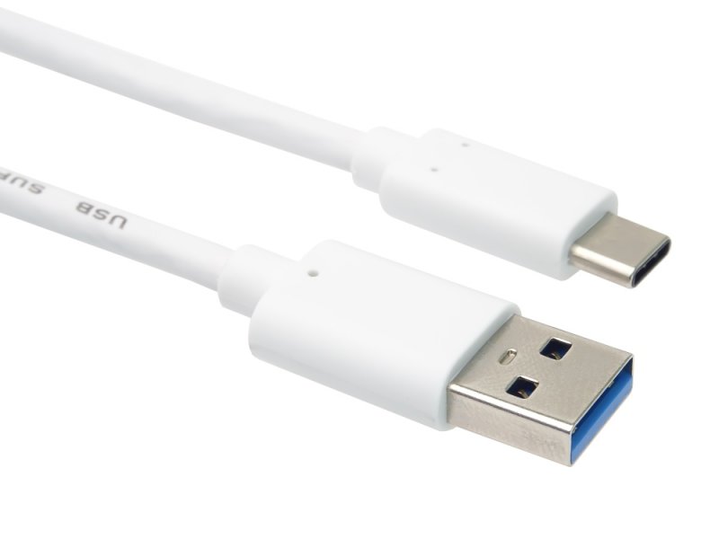 PremiumCord kabel USB-C - USB 3.0 A (USB 3.2 generation 2, 3A, 10Gbit/ s)  0,5m bílá - obrázek č. 1