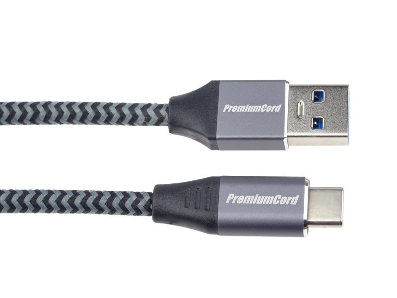 PremiumCord kabel USB-C - USB 3.0 A (USB 3.1 generation 1, 3A, 5Gbit/ s) 1m oplet - obrázek č. 4