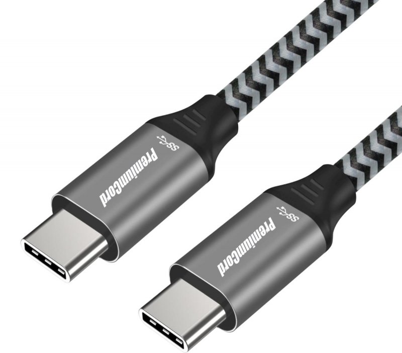 PremiumCord Kabel USB 3.2 Gen 1 USB-C male - USB-C male, bavlněný oplet, 1m - obrázek č. 1