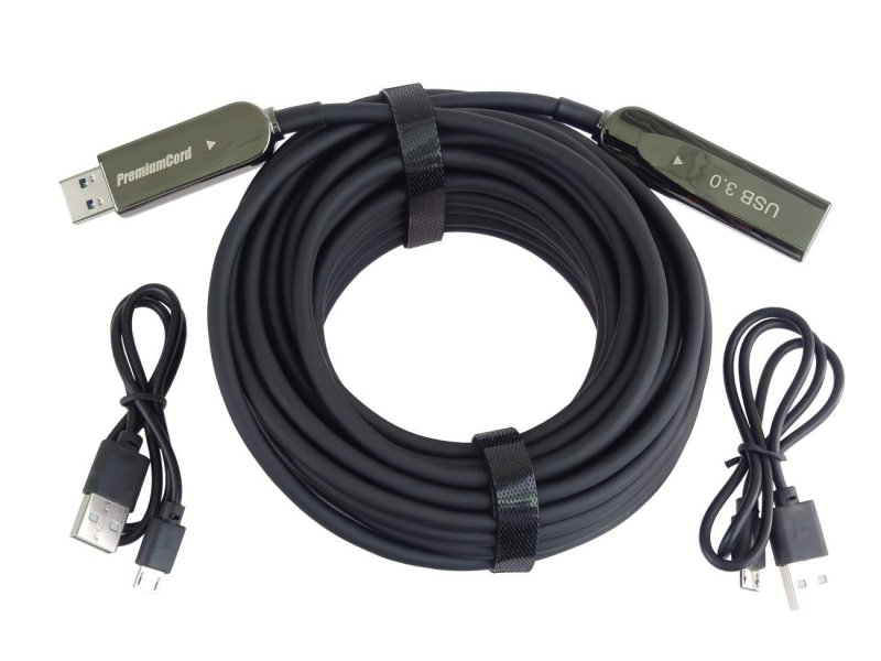 PremiumCord USB 3.0 + 2.0 AOC kabel A/ M - A/ F 15m - obrázek č. 2