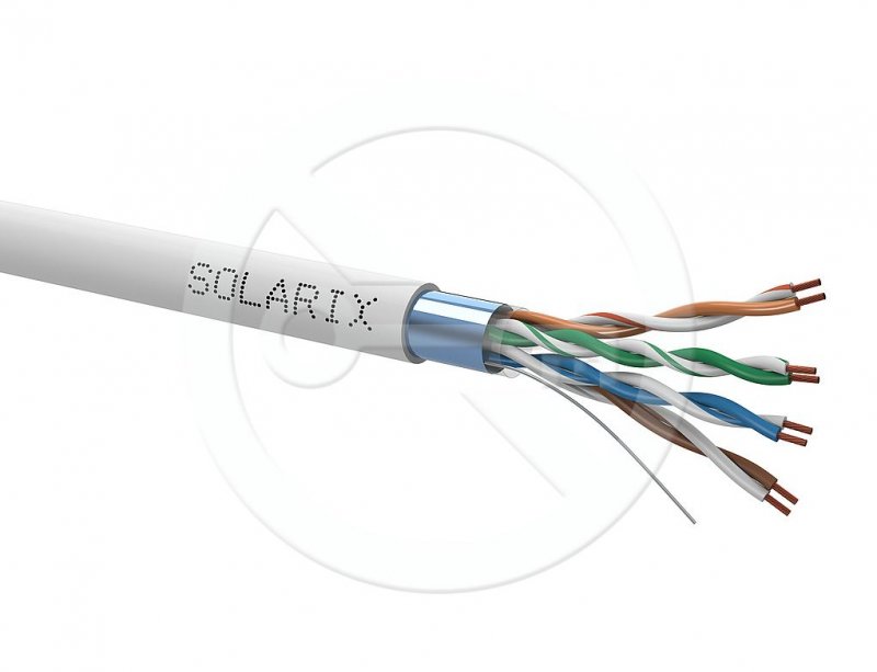 Kabel licna Solarix CAT5E FTP PVC šedý 305m/ box SXKL-5E-FTP-PVC - obrázek produktu