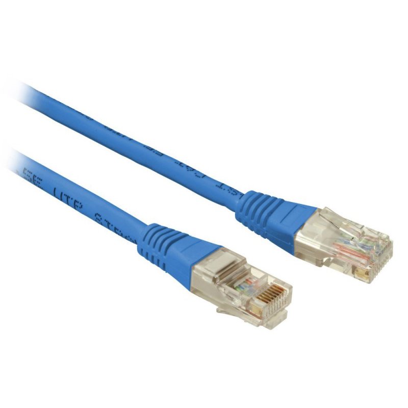 SOLARIX patch kabel CAT5E UTP PVC 0,5m modrý non-snag proof - obrázek produktu