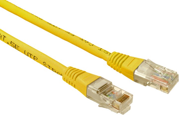 SOLARIX patch kabel CAT5E UTP PVC 1m žlutý - obrázek produktu