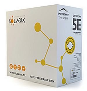 Kabel licna Solarix CAT5E UTP PVC šedý 305m/ box SXKL-5E-UTP-PVC - obrázek produktu