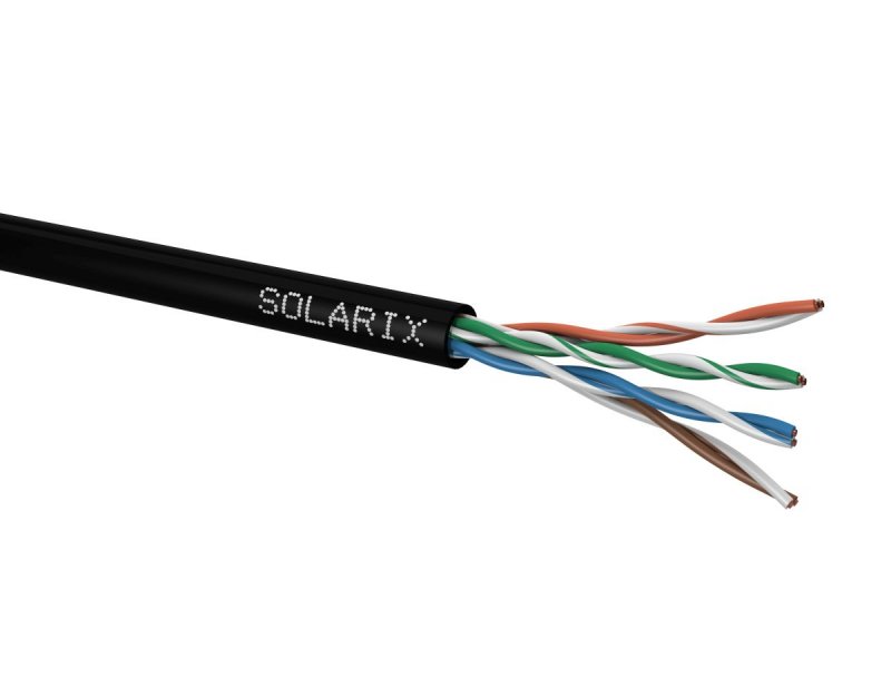 Instalační kabel Solarix CAT5E UTP PE Fca venkovní 100m/ box SXKD-5E-UTP-PE - obrázek produktu