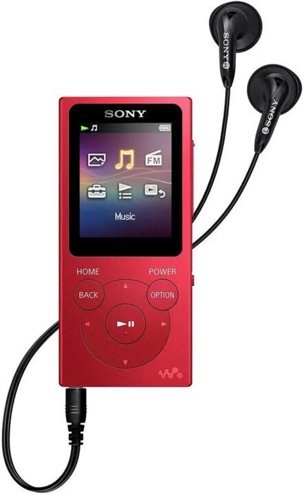 Sony MP3 8GB NW-E394L, červený - obrázek č. 1