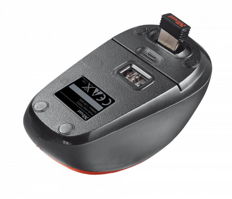 myš TRUST Yvi Wireless Mouse - red - obrázek č. 2
