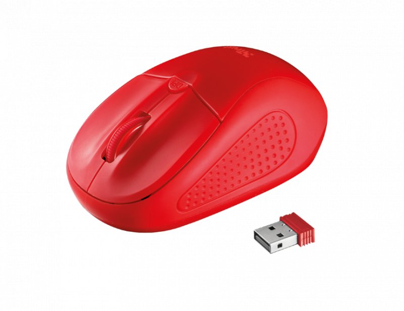 TRUST Primo/ Cestovní/ Optická/ Bezdrátová USB/ Červená - obrázek produktu