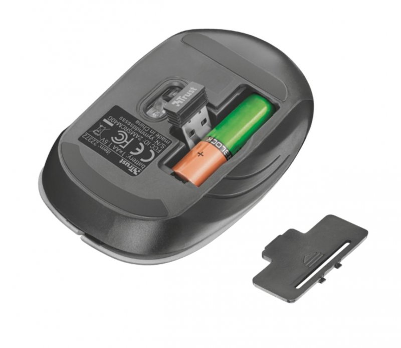 myš TRUST Aera Wireless Mouse - red + 4 AA baterie - obrázek č. 2