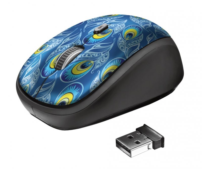 TRUST Yvi Wireless Mouse - Peacock - obrázek č. 1