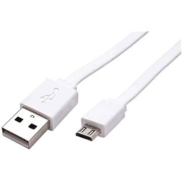 TB Touch Micro USB - USB kabel, plochý, 1m, bílý - obrázek produktu