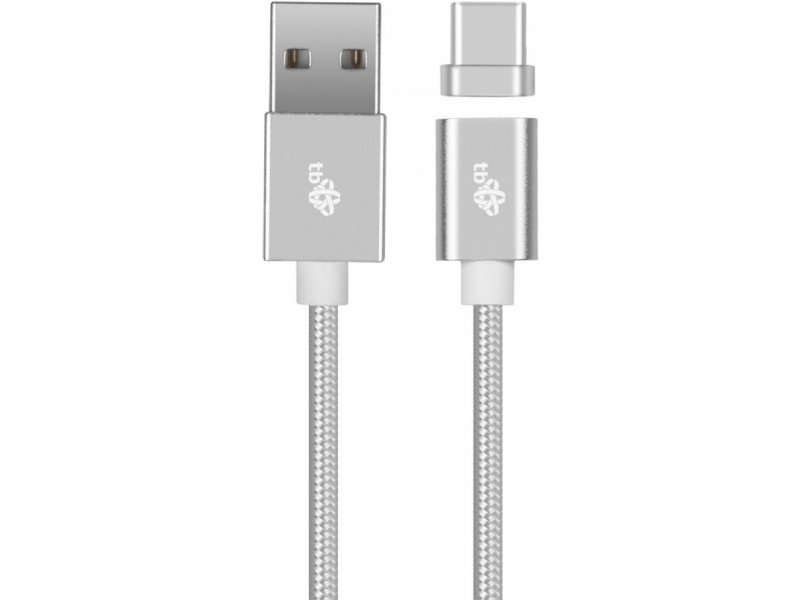 TB Touch kabel USB C- USB stříbrný, 1m - obrázek č. 1