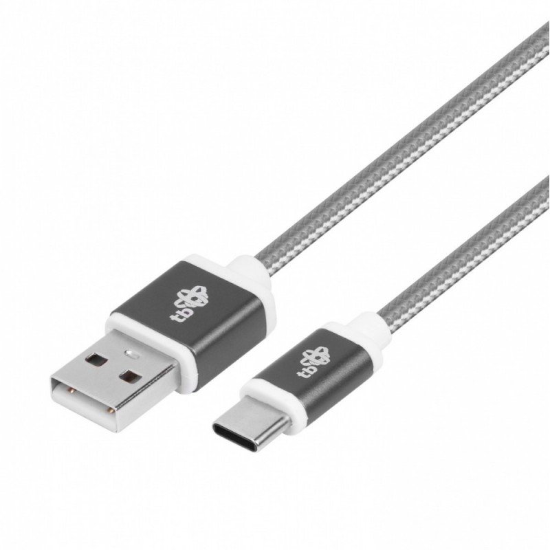 TB Cable USB - USB C 1.5 m gray tape - obrázek produktu