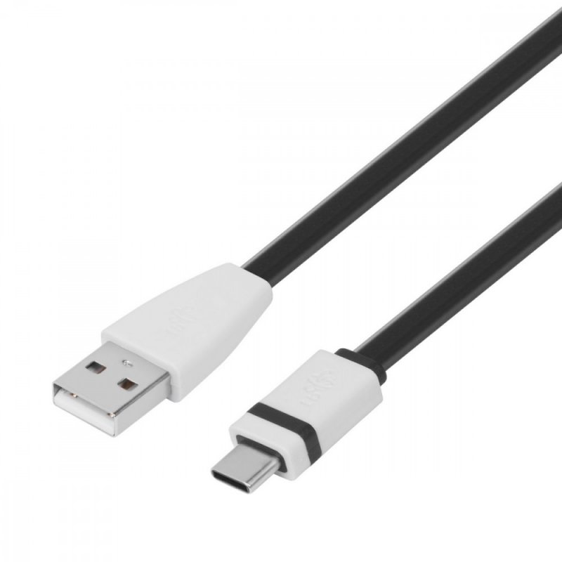 TB Touch USB-C/ USB-A plochý kabel, 1m, černý - obrázek produktu
