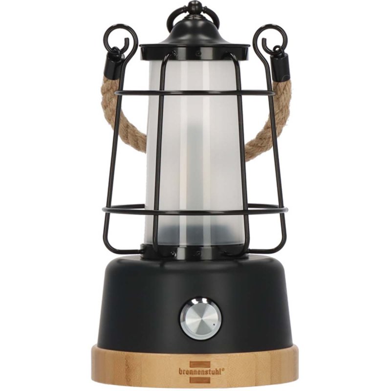 Nabíjecí kempingová lampa CAL 1 s konopným lanem a bambusovou základnou (370 lm, IP44, doba svícení až 75h, stmívatelná, nastavi - obrázek produktu