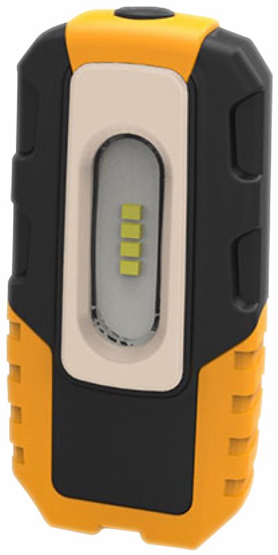 LED bateriová ruční svítilna HL DA 40 MH / robustní bateriová pracovní svítilna s vypínačem a integrovaným magnetem 100 lm černá - obrázek produktu