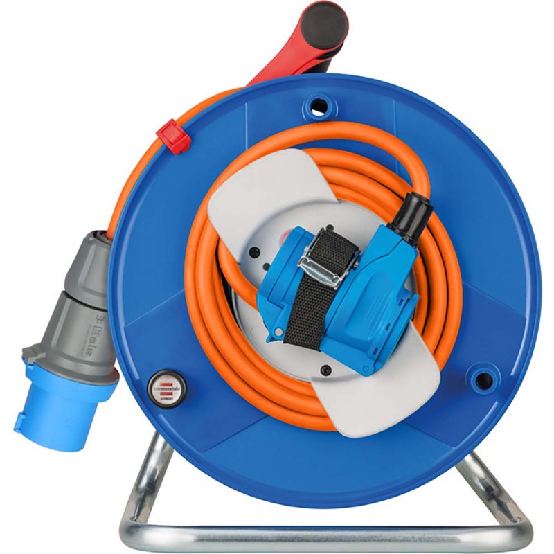 Brennenstuhl - CEE cable reel with 23+2m RN cable in orange (camping cable reel with CEE corner coupling incl. socket + CEE plug - obrázek č. 1