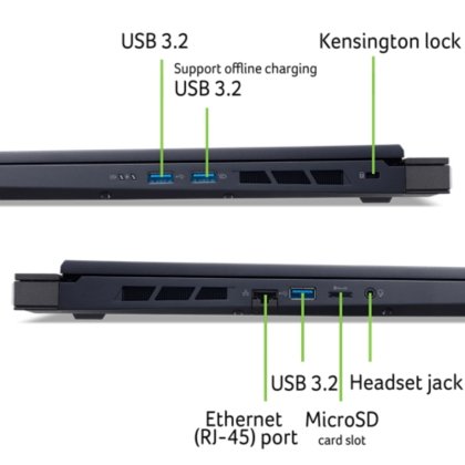 Acer Predator Helios Neo 18/ PHN18-71-938T/ i9-14900HX/ 18"/ 2560x1600/ 32GB/ 1TB SSD/ RTX 4060/ W11H/ Black/ - obrázek č. 8