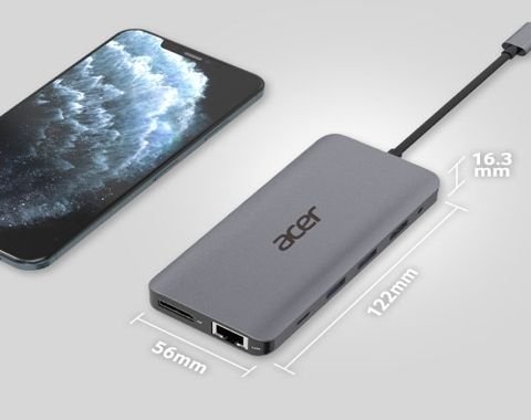 Acer 12in1 USB-C dongle (USB,HDMI,PD,CD,DP,RJ45) - obrázek č. 5