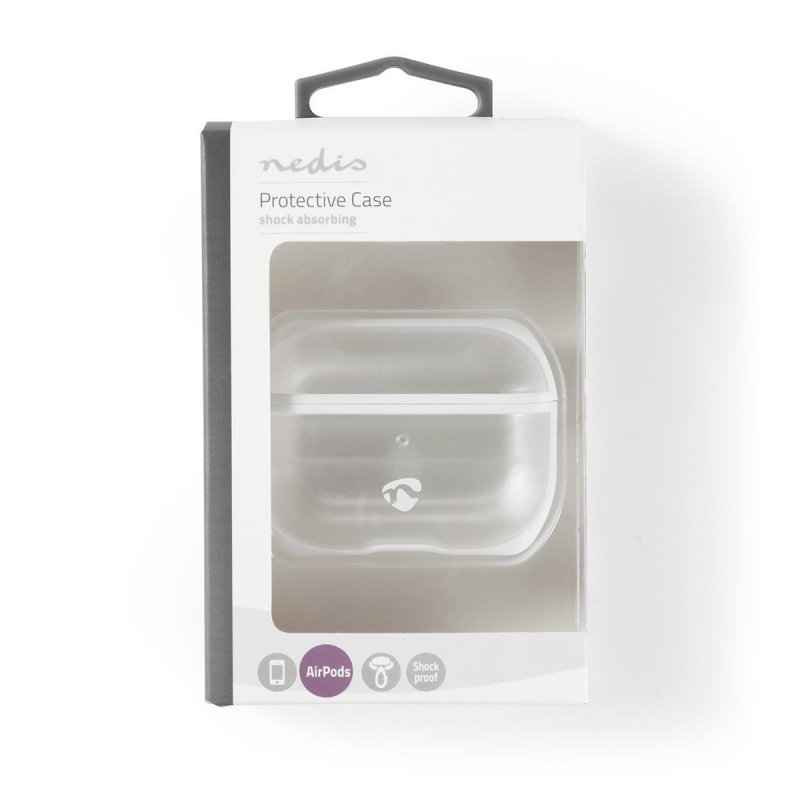 AirPods Case | Vhodné pro značky: Apple | Kompatibilní s: AirPods Pro | Tvrdé pouzdro | Ano | Bílá / Transparentní - obrázek č. 10