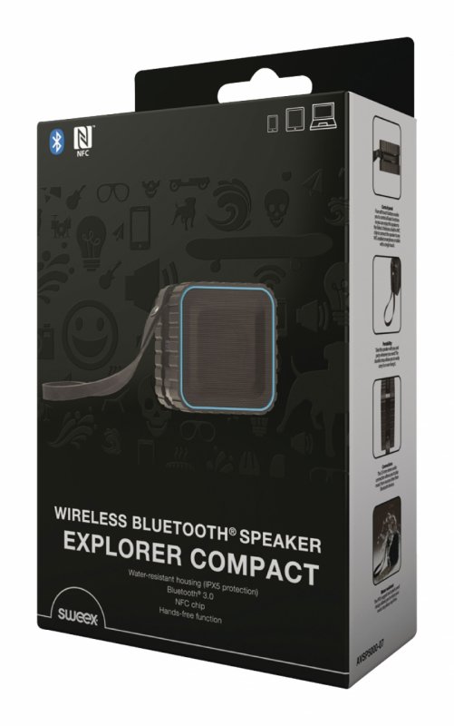 Bluetooth Reproduktor 2.0 Explorer 3 W Vestavěný mikrofon Černá/Modrá - obrázek č. 3