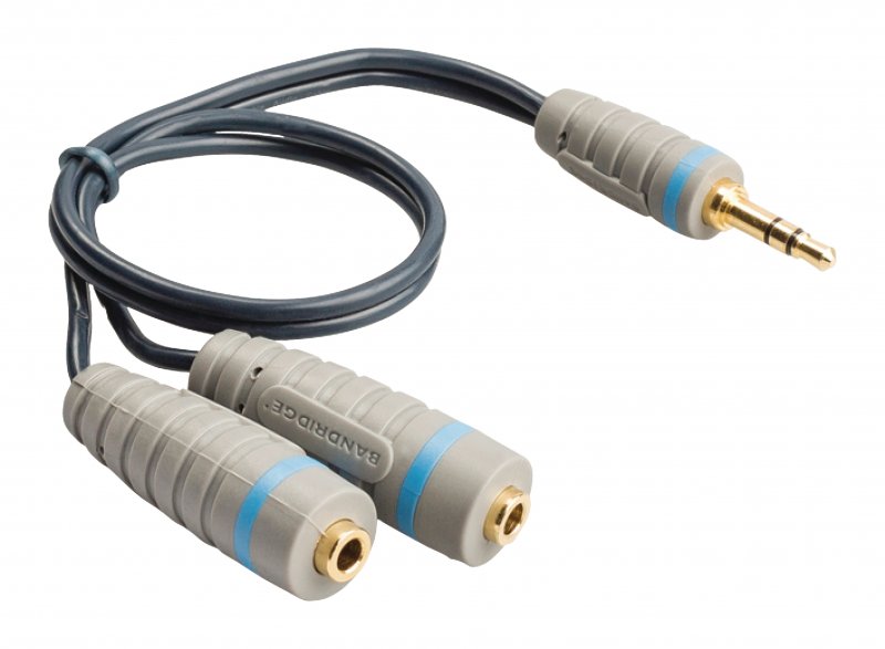 Stereo Audio Kabel 3.5mm Zástrčka - 2x 3.5mm Zásuvka 0.20 m Modrá BAL3200 - obrázek č. 2