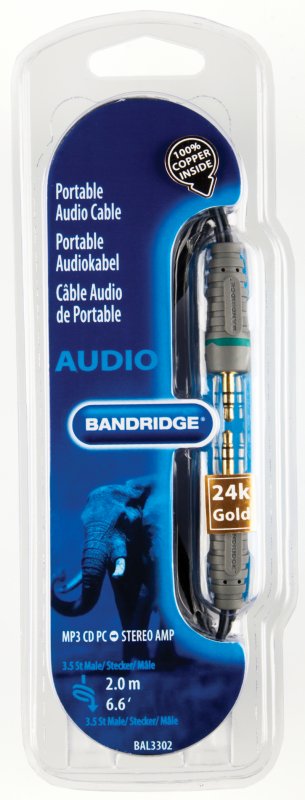 Stereo Audio Kabel 3.5mm Zástrčka - 3.5mm Zástrčka 2.00 m Modrá - obrázek č. 4