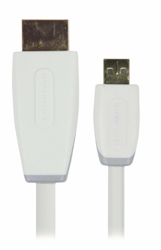 High Speed HDMI Kabel s Ethernetem HDMI Konektor - HDMI Micro Konektor 1.00 m Bílá - obrázek č. 1