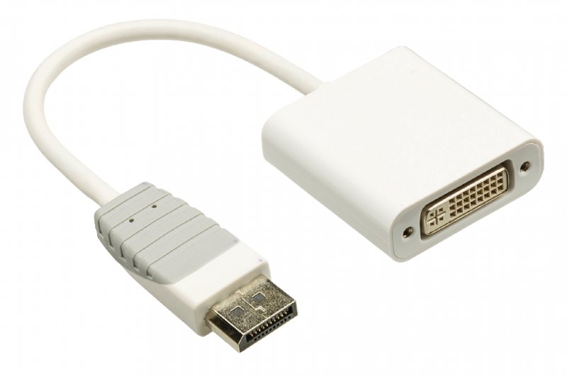 Kabel DisplayPort DisplayPort Zástrčka - DVI-I 24+5p Zásuvka 0.20 m Bílá - obrázek č. 1