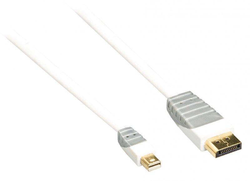 Kabel Mini DisplayPort Mini DisplayPort Zástrčka - DisplayPort Zástrčka 1.00 m Bílá BBM37400W10 - obrázek č. 2