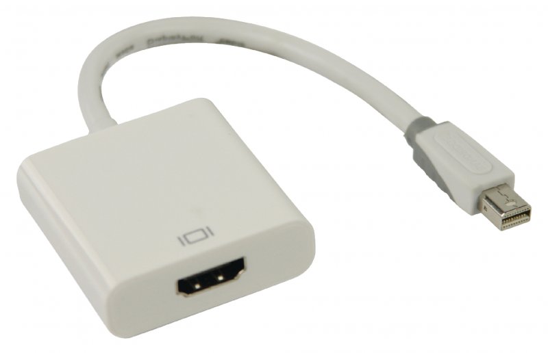 Kabel Mini DisplayPort Mini DisplayPort Zástrčka - HDMI Zásuvka 0.20 m Bílá - obrázek č. 1