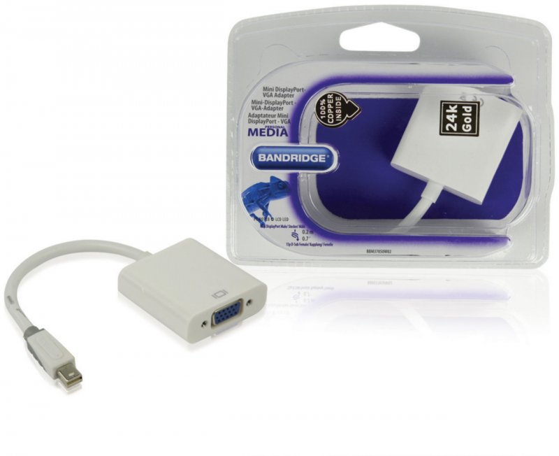 Kabel Mini DisplayPort Mini DisplayPort Zástrčka - VGA Zásuvka 0.20 m Bílá BBM37850W02 - obrázek produktu