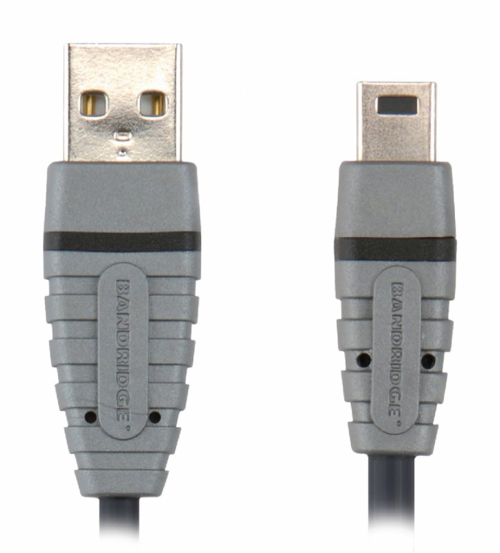 Kabel USB 2.0 USB A Zástrčka - Mini B Zástrčka Kulatý 1.00 m Modrá - obrázek č. 3