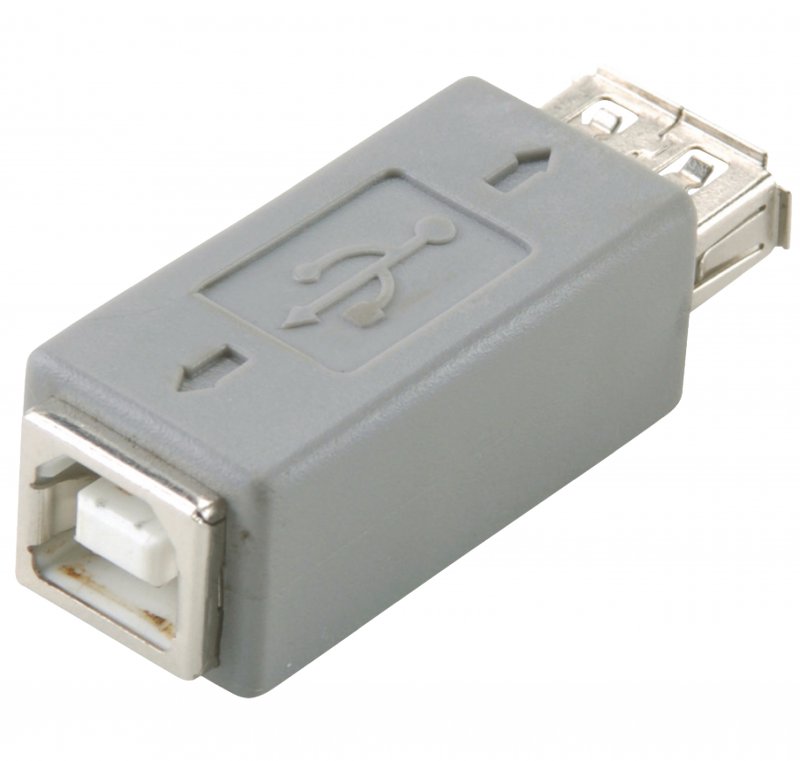 Adaptér USB 2.0 USB A Zásuvka - B Zásuvka Šedá - obrázek č. 1