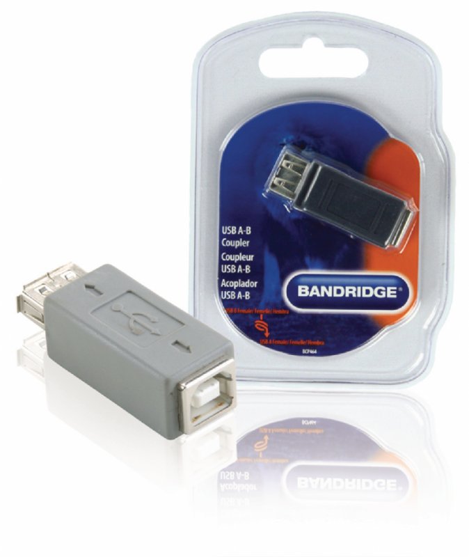 Adaptér USB 2.0 USB A Zásuvka - B Zásuvka Šedá - obrázek produktu
