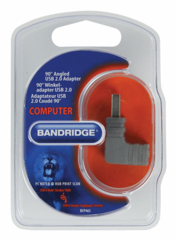 Adaptér USB 2.0 Úhlový 90° USB A Zástrčka - USB A Zásuvka Šedá - obrázek č. 4