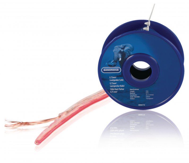 Kabel Reproduktoru na Cívce 2x 0.75 mm² 10.0 m Transparentní - obrázek produktu